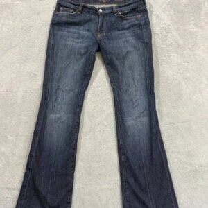 Seven 7 For‎ All Mankind Bootcut Jeans Women's 32 Low Rise Western USA Made